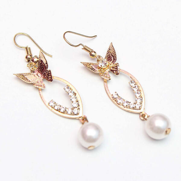 Fish & Pearl Design Earrings For Women