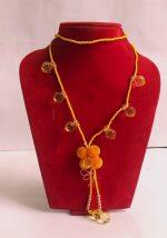 Four Petals Yellow Necklace For Women
