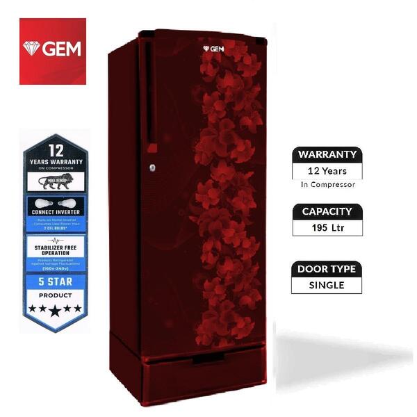 Gem Refrigerator -195 LTR - Direct Cool - Tropical Wine