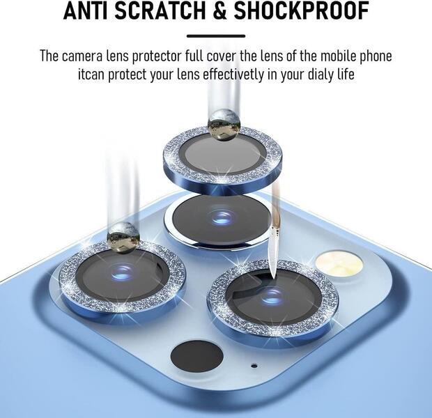 Glitter Ring Lens Protector For iPhone 12 Pro Max