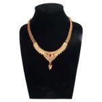 Gold Plated Fancy Necklace with Earring For Women
