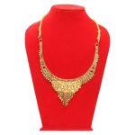 Golden Plated Chain Drop Design Rani Haar For Women