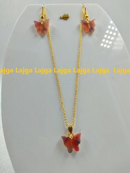 Lajga New Butterfly Necklace /Earring Set For Women