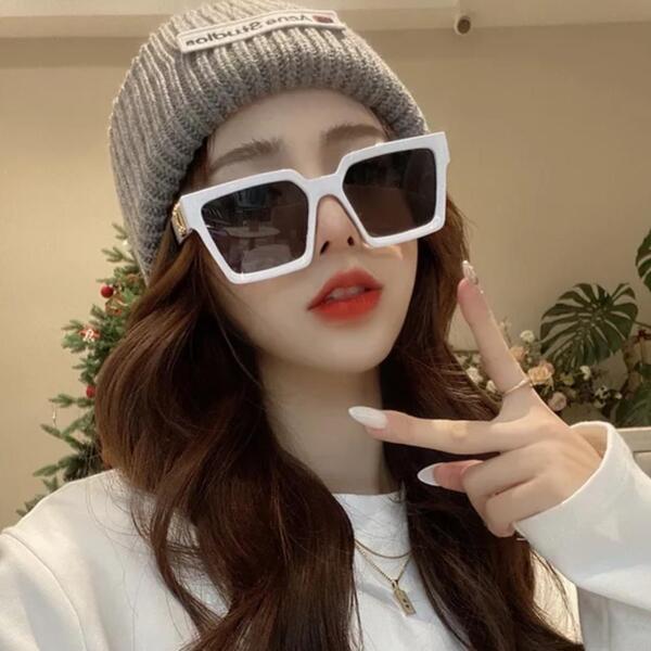 LB White Frame Sunglasses For Women