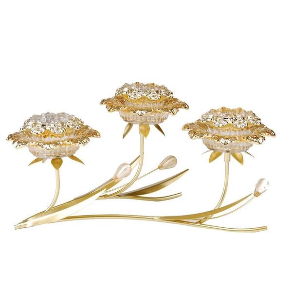 Louis Candle Holder Gold 35.5x20x18cm