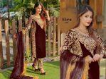 Designer Semi Stitch Velvet With Front & back Embroidery Work & Heavy Stone Work