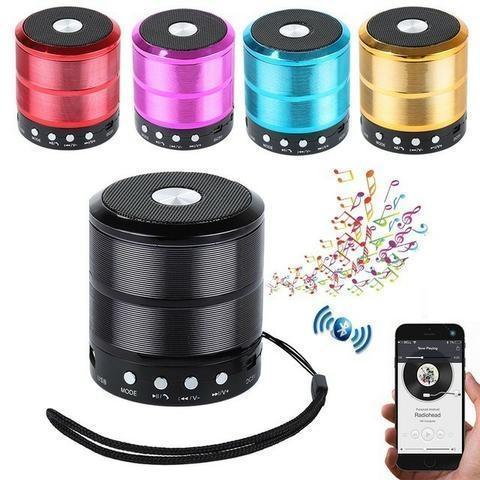 Metallic Body Finish Portable Wireless Mini Loud Bluetooth Speaker