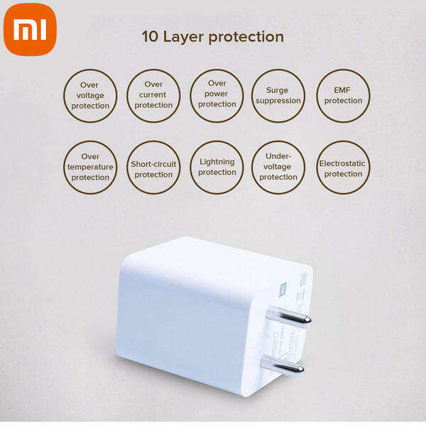 Mi 27 W Sonic Charge Adapter | 380 V Surge Protection | Over Heat Protection