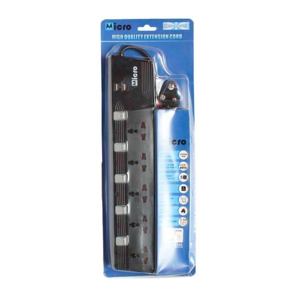 Micro MPS-415U-A 5 Socket Extension Cord