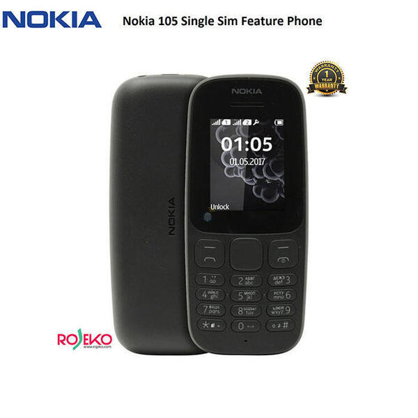 Nokia 105 Single Sim Feature phone 1.8inches Color Display