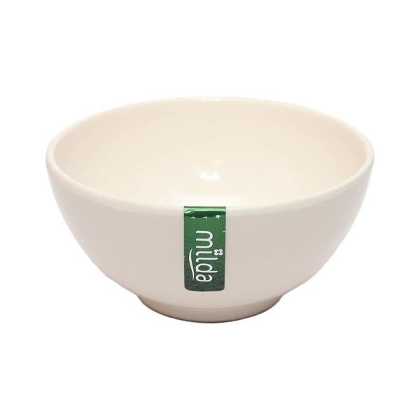 Off White Plain Design Melamine Soup Bowl 4.5 Inch