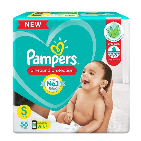 Pampers Baby Diaper Pants 56s Count Small Size (S)