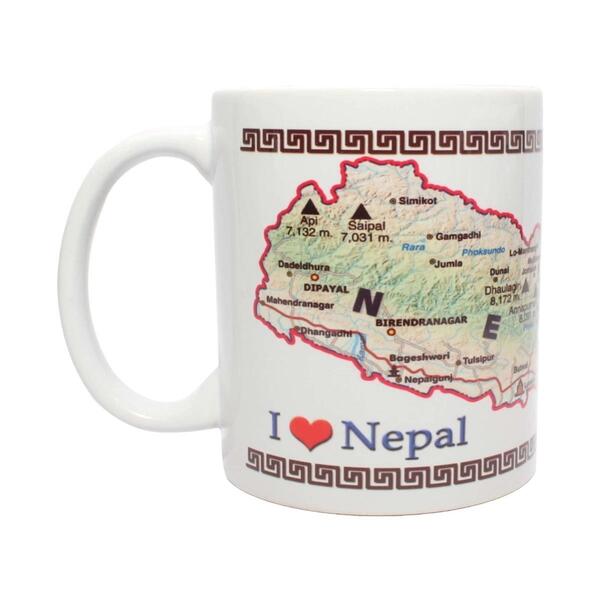Premium Quality I Love Nepal Printed Ceramic Mug