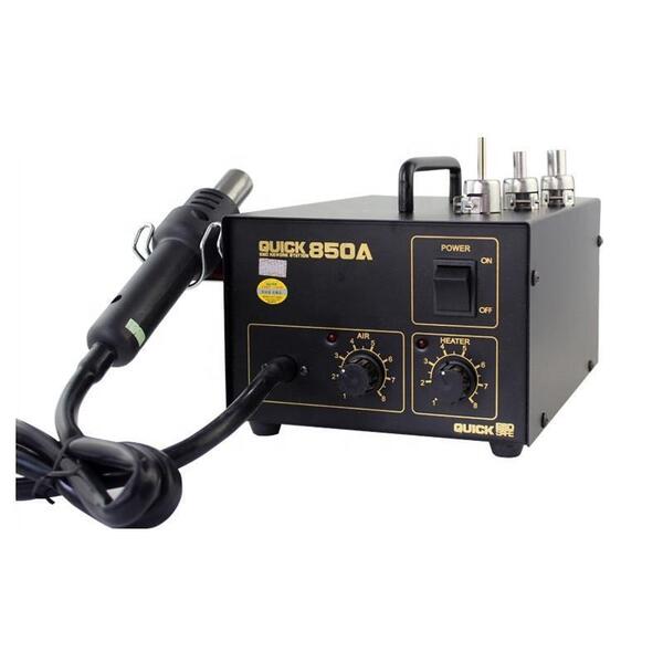 Quick 850A SMD Rework Station Antistatic Hot Air Desoldering Station With Nozzles for Phone Motherboard Repair