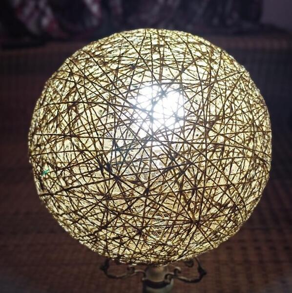 Round Shape Jute Lamp Shade (10.5" HLB) for Ceiling , Floor and Table
