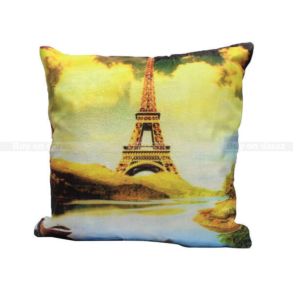 Multicolor Paris Printed Cushion Cover Set