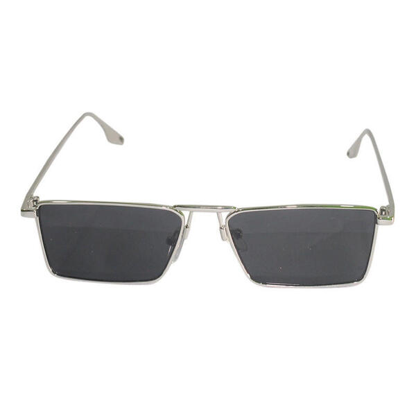 Silver Thin Square Retro Trendy Sunglasses For Women