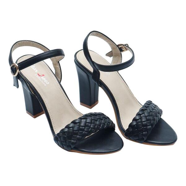 Star Shoe Soft Leather ZigZag Pattern High Heels 4inch For Women