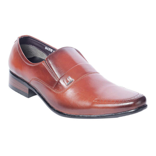 Sunrise Plain Pattern BrownParty Wear Leather Shoe For Men