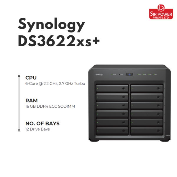 Synology DiskStation DS3622xs+, 12 Bay NAS