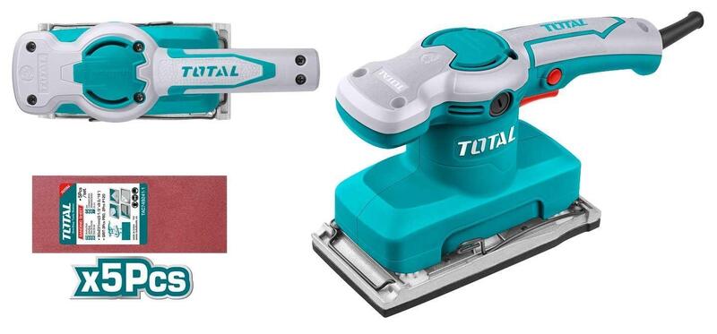 Total finishing Sander 350W extra sand paper packed with color box