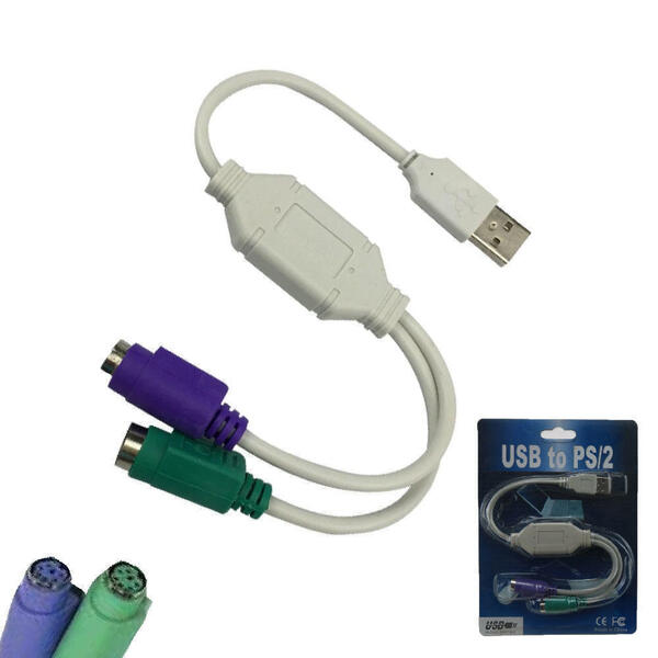 USB to PS2 (PS/2) Cable Converter Adapter Keyboard Mouse | Compare and ...