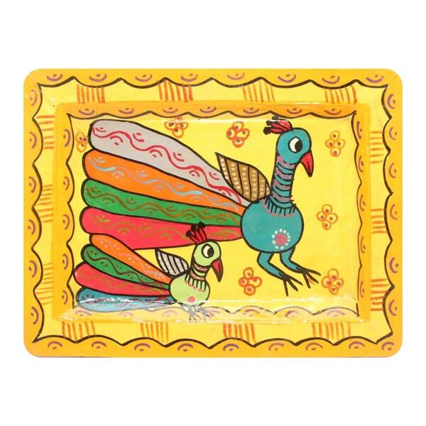 Mithila Art Bird Design Tray