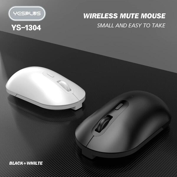 YESPLUS YS-1304 Black and white.2.4G wireless business mouse