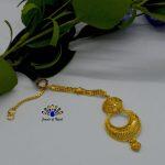 24K Gold Plated Chandbali Designed Maangtika