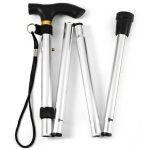 Adjsutable Folding Metal Cane / Walking Stick