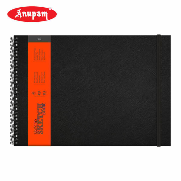 Anupam SketchO Drawing Book A3 - 140 Gsm - 128 Pgs - WireO Bound