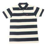 Mozzo Striped Color Cotton Polo Shirt For Men