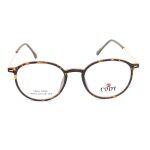 Golden Frame Round Shape Design Cut Uv Protected Anti Scratch Eye Glass