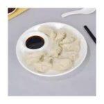 Ceramic Momo Serving Plate With 9 Inch Sauce Compartment