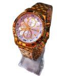 Chris Danel Jents Golden Quartz Waterproof Warranty Watch