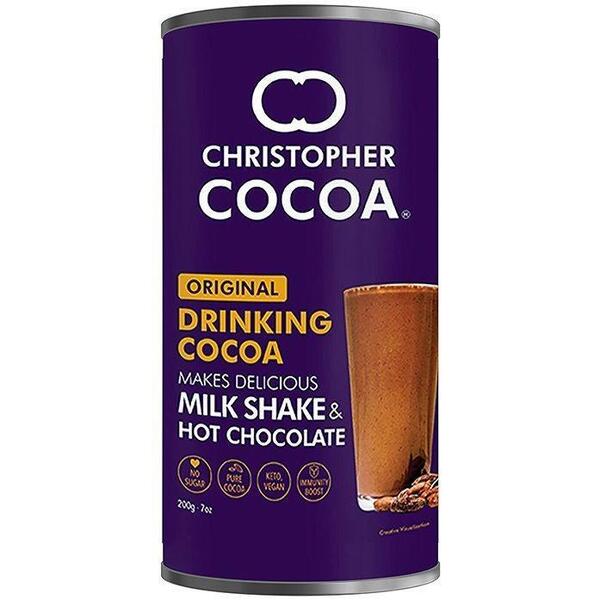 Christopher Cocoa Original Drinking Chocolate Dark No Sugar