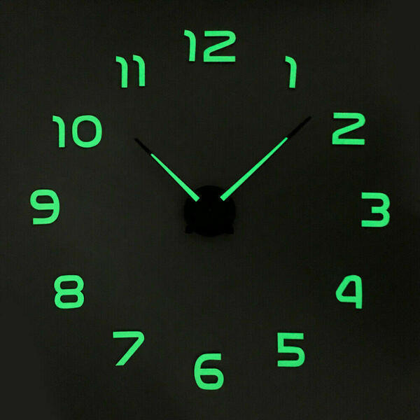 Diy Wall Clock With Radium Glows In Night