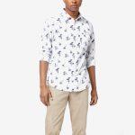 Dockers White Long Sleeve Shirt For Men 52669-0234