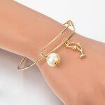 Dolphin – Gold Color Adjustable Diameter Charm Bracelet For Women