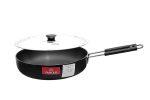 Famous Black Hard Anodized Fry Pan With Induction Base- 26 CM