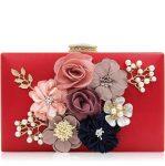 FCA-Ladies Floral Evening Clutch Women Party Wedding Purse Bag