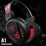 Gaming A1 E-Sports Headphone With Mic Colorful Led Light Volume Control Aux+Usb For Desktop