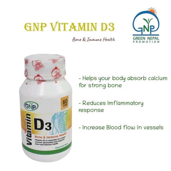 GNP 60K Vitamin D3 (60 capsules) Bone & Immune Health