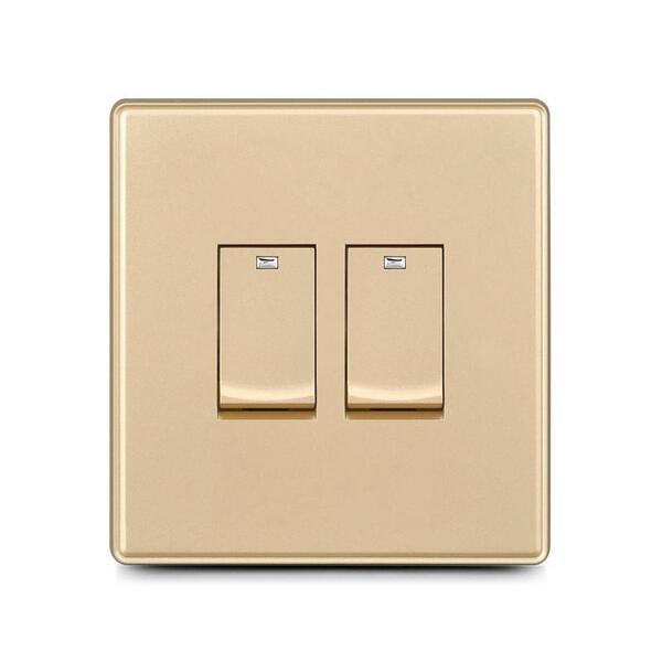 Gold color 2 gang switch