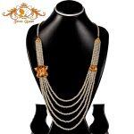Gold Plated Moti Chandra Haar Jewel Queen With Butterfly Locket For Women