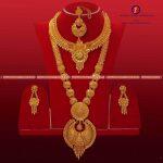 Gold Plated Rani Haar With Earring ,Tikka And Mini Haar For Women