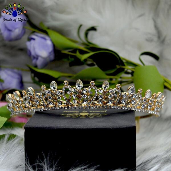Golden/Silver Princess Tiara Crown/Hair Embellishment For Women