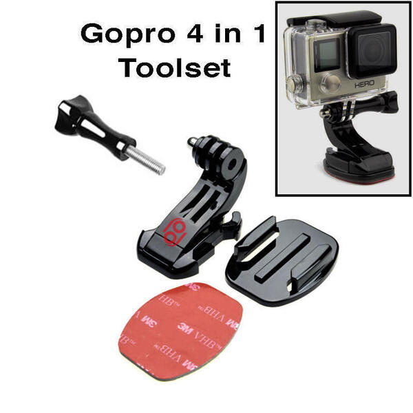 Gopro 4 in 1 Toolset Jhook Mount Buckle Clip Screw