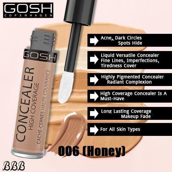 GOSH High Coverage Concealer - 006 Honey (5.5 ml)