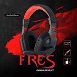 H120 Ares Wired Gaming Headset with Microphone and Volume Control for Mobiles/Smart Devices, PC and PS4